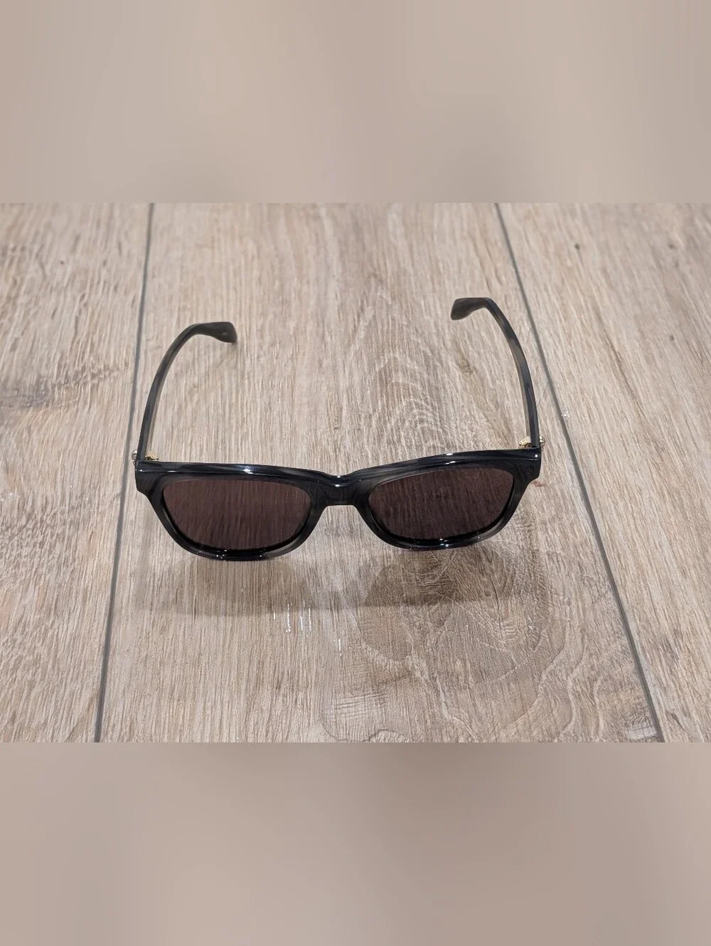 $345 Mens Alexander McQueen Square 54mm Sunglasses Gray/Brown
